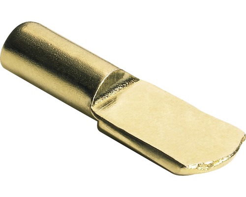 HETTICH Plankdrager lepelvormig, vermessingd, Ø 5 mm, 100 stuks Metalen plankdrager