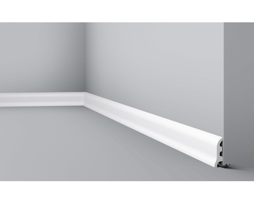 DECOFLAIR Sierlijst plint C4 5,5x1,5x200 cm Plint aan de muur met kabelgoot
