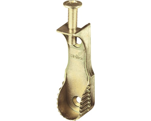 HETTICH Kastroededrager lang 15x30 mm vermessingd, 25 stuks Metalen buisklem met schroef