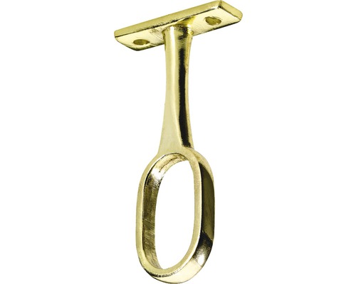 HETTICH Middensteun voor kastroede 15x30 mm vermessingd, 25 stuks Kledingroedehouder van metaal