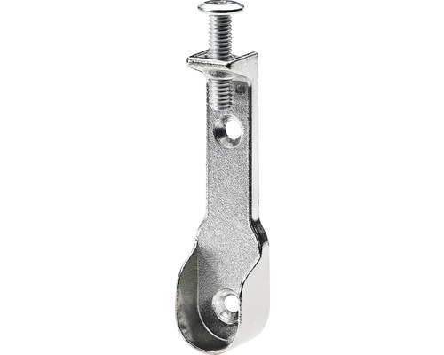 HETTICH Kastroededrager lang 15x30 mm verchroomd, 25 stuks Kledingroedesteun met schroef
