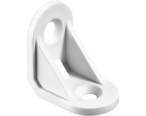 HETTICH Verbindingshoek, kunststof wit, 24 x 24 x 15 mm, 100 stuks Witte hoekverbinder met twee gaten voor bevestiging