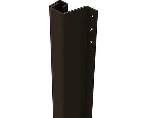 SECUSTRIP Anti-inbraakstrip Plus achterdeur 0-6 mm, 2115 mm bruin RAL8014 Metalen hekpaal met boorgaten