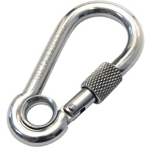 Metalen karabijnhaak met schroefsluiting