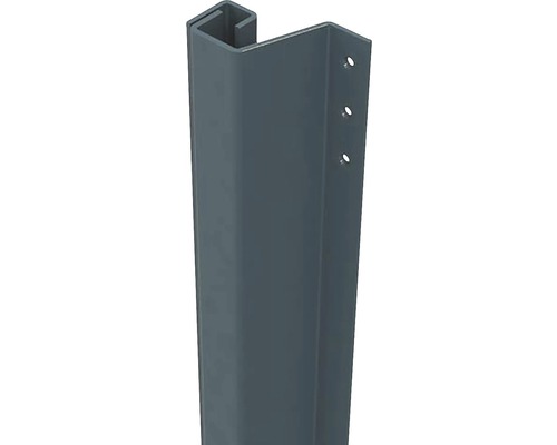 SECUSTRIP Anti-inbraakstrip Plus achterdeur 21-27 mm, 2300 mm grijs RAL7012 Metalen paal met gaten