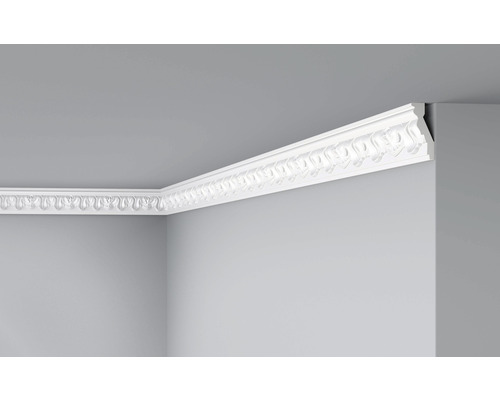 DECOFLAIR Sierlijst plafond E21 6,5x3x200 cm Witte sierlijst aan het plafond