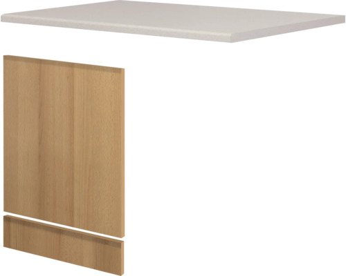 FLEX WELL Vaatwasserpaneel inclusief plint en werkblad Nano beuken 59,4x1,6x54,5 cm