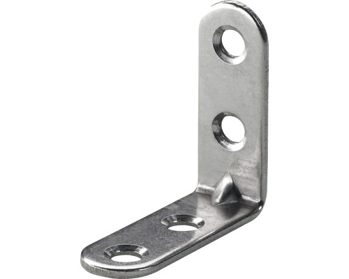 HETTICH Stoelhoek, roestvrij staal, 40 x 40 x 15 mm, 25 stuks Metalen hoekverbinder met bevestigingsgaten