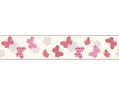 A.S. CRÉATION Behangrand vlies 36858-1 Only Borders vlinders roze 5 m x 13 cm