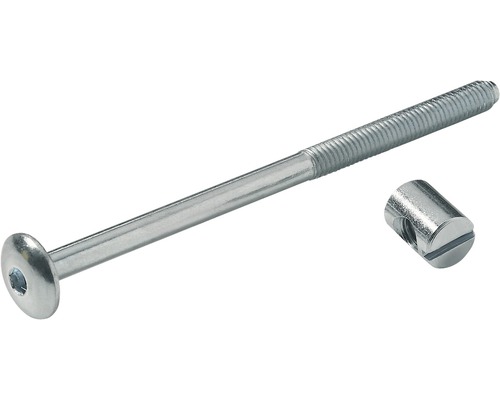 HETTICH Verbindingsbeslag met schroefbus, platkop, M6 x 100 mm, 20 stuks