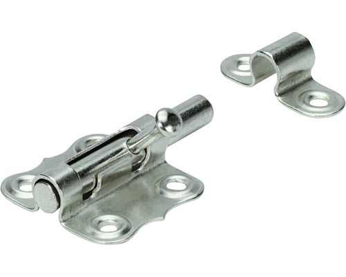 HETTICH Meubelgrendel, verzinkt 50 x 45 mm, 5 stuks Metalen grendel met tegenstuk