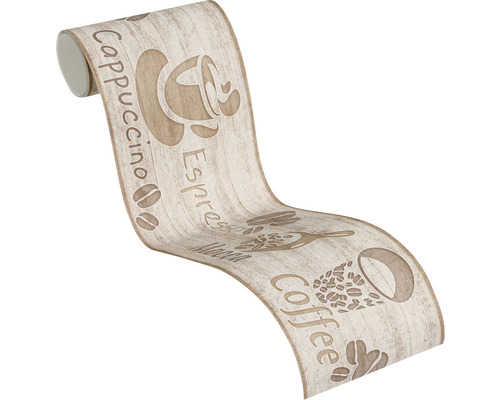 Behangrand met koffiemotief