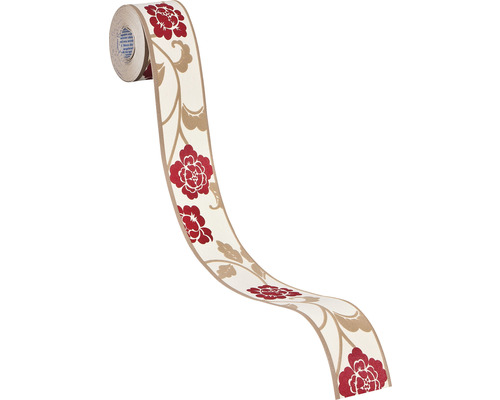 Behangrand met bloemmotief op rol