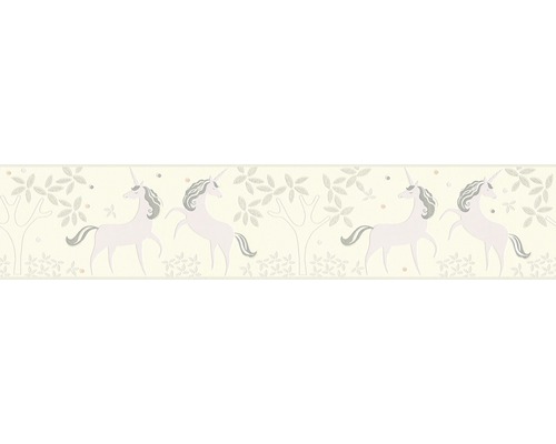 A.S. CRÉATION Behangrand vlies 36990-2 eenhoorn glitter wit/paars 5 m x 13 cm