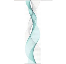 HOME FASHION Paneelgordijn Opalia wit/turquoise 60x245 cm