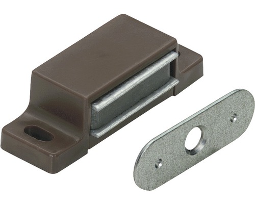 HETTICH Magneetsluiting bruin (max. 4 kg), 50 stuks Magneetsluiting met tegenplaat voor meubels