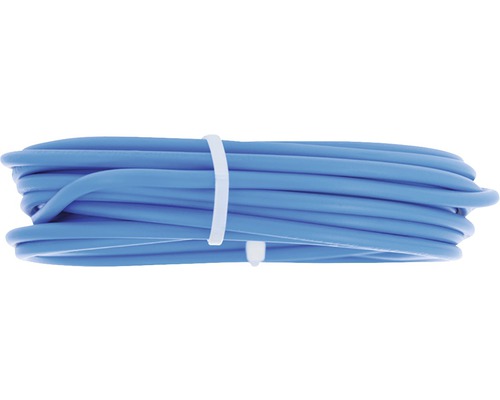 Bundel blauwe PVC-elektriciteitsdraad met kabelbinder