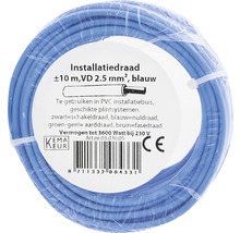Blauwe installatiedraad, 10 meter, 2.5 mm² doorsnede