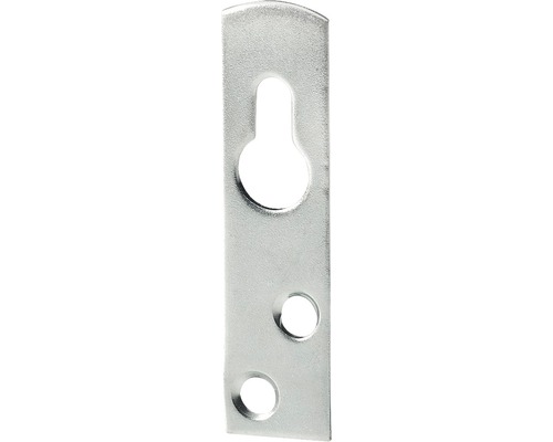HETTICH Kastophanger met sleutelgat 60x15 mm verzinkt, 50 stuks Bevestigingsplaat met sleutelgatophanging en twee boorgaten