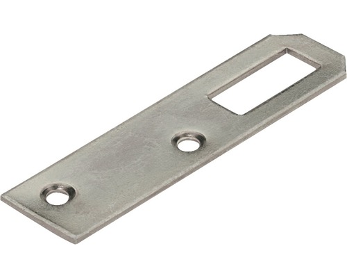 HETTICH Kastophanger 76x20 mm verzinkt, 50 stuks Metalen sluitplaat met rechthoekige opening en twee schroefgaten