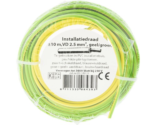 Rol installatiedraad, circa 10 meter, 2,5 mm² doorsnede