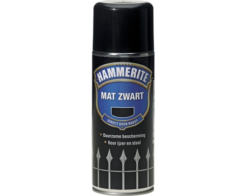 HAMMERITE Spuitbus metaallak mat zwart 400 ml