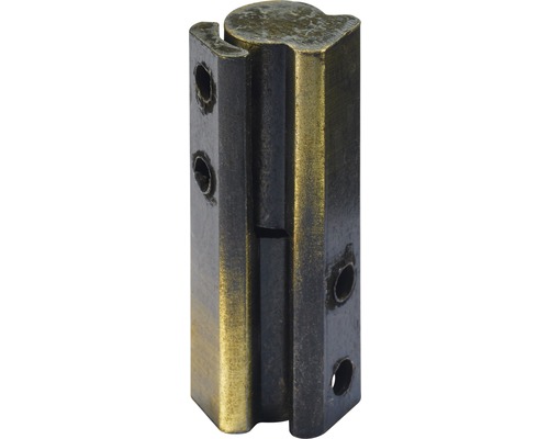 HHETTICH Meubelpaumelle 40 x Ø 10 mm staal gebruineerd, 5 stuks Metalen deurheng met bevestigingsgaten