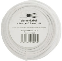 Telefoon installatiekabel rond 4x0,5 mm² wit 10 m-thumb-2