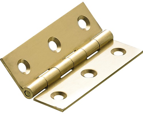HETTICH Scharnier smal, messing 64 x 40 mm, 10 stuks Metalen deurscharnier met schroefgaten