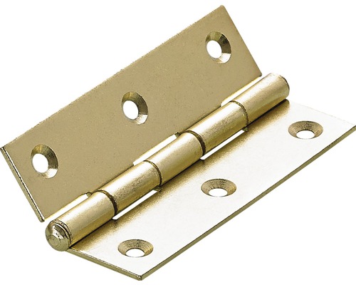 HETTICH Scharnier smal, vermessingd, 70 x 40 mm, 10 stuks