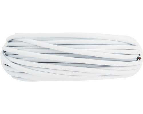 Witte antennekabel opgerold