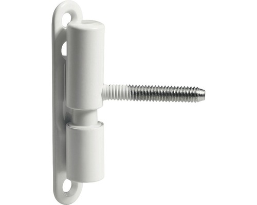 HETTICH Renovatiescharnier onderhoudsvrij 15x83,5 mm wit, 10 stuks Metalen inschroefscharnier met schroef