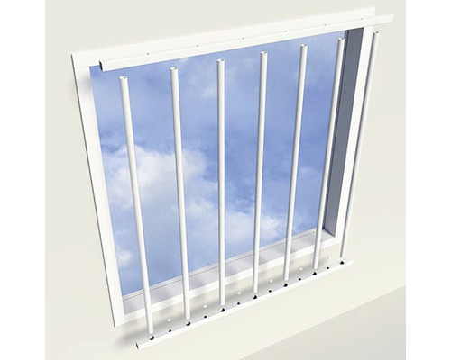 Raam met raamrooster ter bescherming tegen inbraak