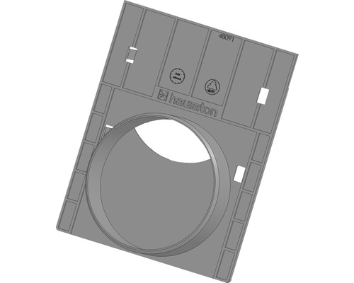 Hauraton Recyfix Standard schutbord met uitloop type 01 DN/OD 110 160 x 135 mm Hauraton afvoerkwartier voor werfafvoer