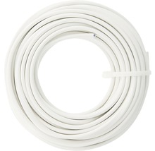 Witte elektrische draad opgerold