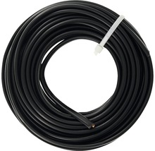 Zwarte luidsprekerkabel opgerold