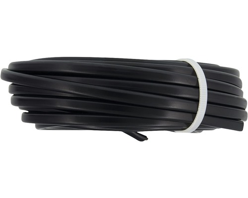 Opgerolde zwarte platte kabel