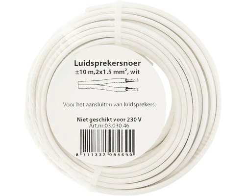 Luidsprekerkabel, circa 10 meter, 2x1,5 mm