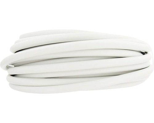 Witte installatiekabel opgerold