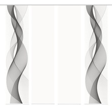 HOME FASHION Paneelgordijn Opalia grijs 60x245 cm set van 4