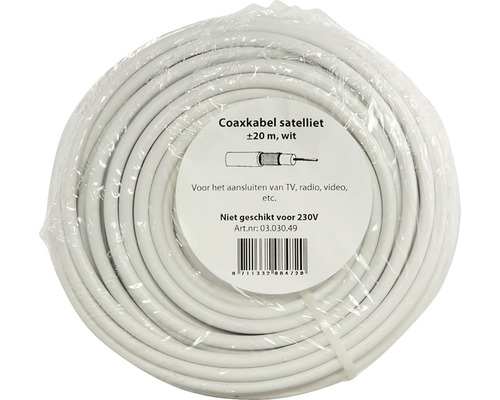 Coax satellietkabel, circa 20 meter