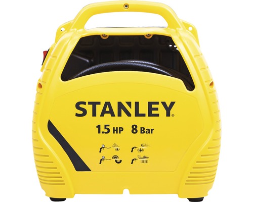 Stanley compressor met 1,5 pk en 8 bar druk