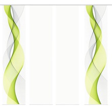 HOME FASHION Paneelgordijn Opalia appelgroen 60x245 cm set van 4