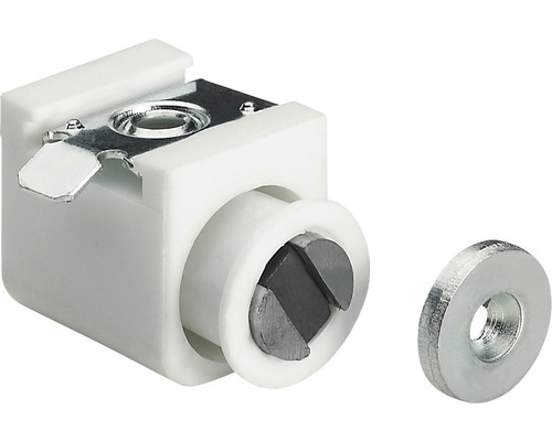 HETTICH Magneetsluiting verstelbaar wit (max. 2 kg), 5 stuks Magneetsnapper met tegenplaat