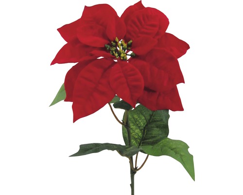 Kunstbloem Poinsettia rood lengte 70 cm