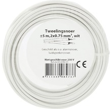 Tweelingsnoer 2x0,75 mm² wit 5 m-thumb-4