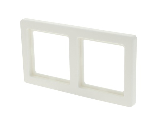 BERKER Q1 Afdekraam 2-voudig polar wit 10126089 Dubbel lichtschakelaarframe