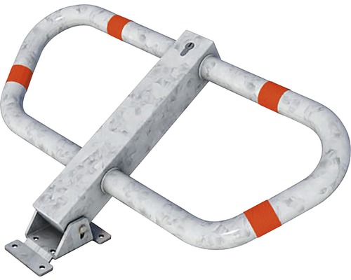 Parkeerbeugel van metaal met vloerbevestiging en slot