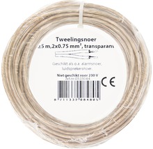 Tweelingsnoer 2x0,75 mm² transparant 5 m-thumb-2