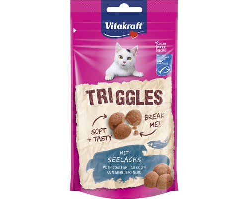 VITAKRAFT Kattensnack Triggles koolvis 40 g Vitakraft Triggles kattensnack met koolvis